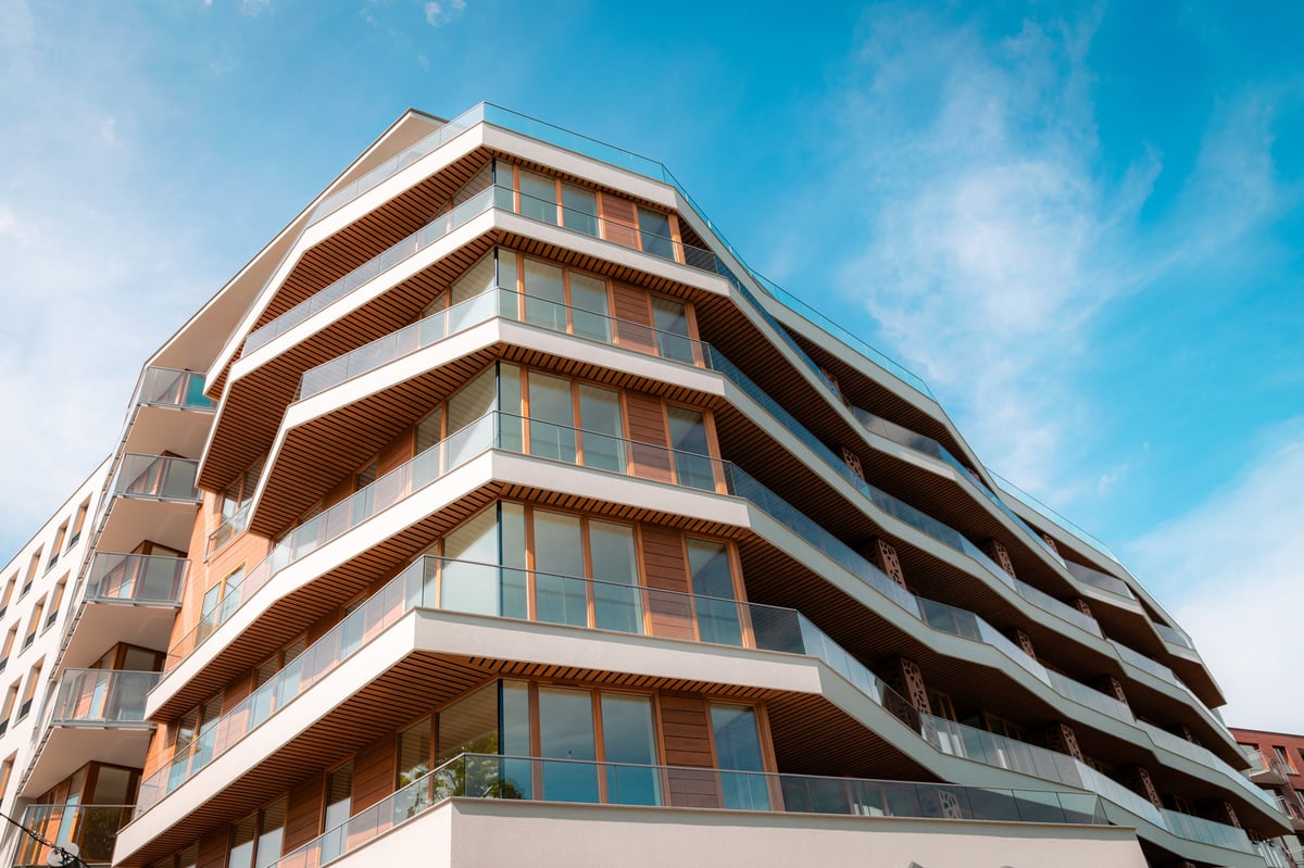 Modern residential development in United Kingdom